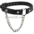 Нашийник Behave! Luxury Fetish Heart Collar With A Chain, чорний - Фото №1