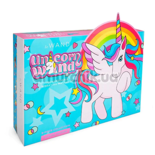 Універсальний вібромасажер Le Wand Unicorn Wand Limited Edition Set, мультикольоровий
