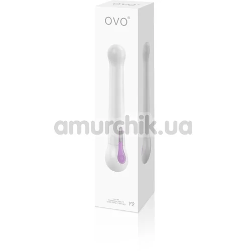 Вибратор OVO F2, бело-розовый