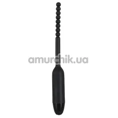 Уретральна вставка з вібрацією Pearl Silikon Dilator, чорна - Фото №1