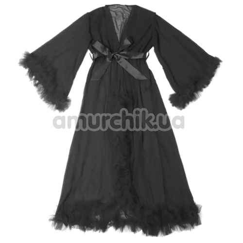 Пеньюар Star Night Sensual Ruffle Night Robe, чорний