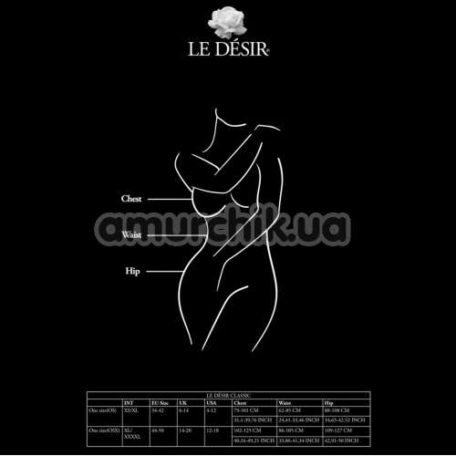 Комбинезон Le Desir Amour Opaque Bodystocking With Suspender, черный