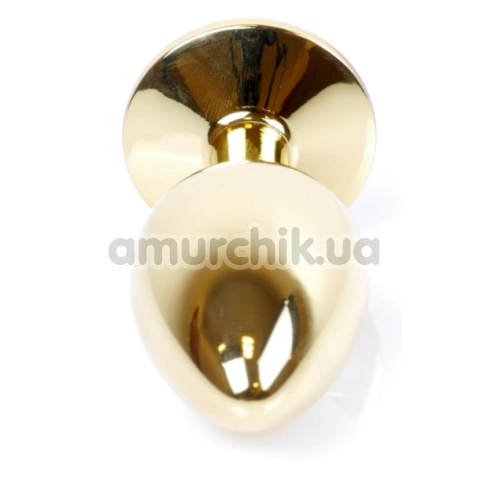 Анальна пробка зі світло-рожевим кристалом Exclusivity Jewellery Gold Plug, золота