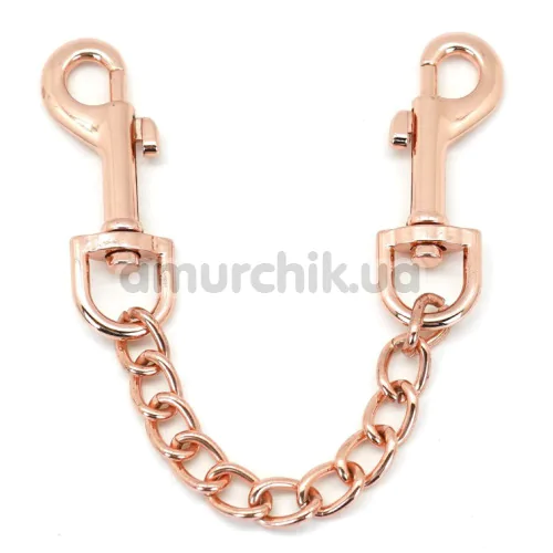 Фиксаторы для ног Liebe Seele Rose Gold Memory Leather Ankle Cuffs with Faux Fur Lining, золото-черные