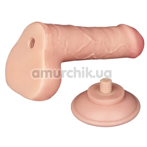 Фаллоимитатор Sliding-Skin Dual Layer Dong 7 с закрытой головкой, телесный