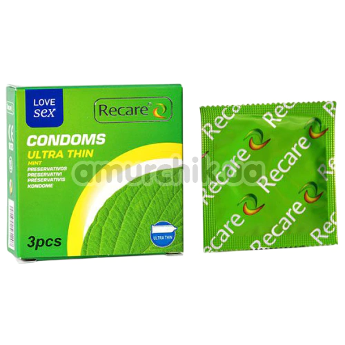 Recare Ultra Thin Mint - м'ята, 3 шт - Фото №1