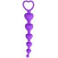 Анальная цепочка Alume Silicone Heart Bead Anal Chain, фиолетовая - Фото №1