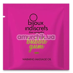 Массажное масло с согревающим эффектом Bijoux Indiscrets Light My Fire Strawberry Bubblegum - клубничная жвачка, 2 мл - Фото №1