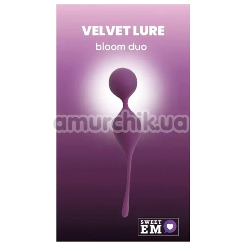 Вагинальные шарики Sweet Em Velvet Lure Bloom Duo, фиолетовые