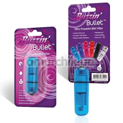 Клиторальный вибратор Buzzin' Bullet, голубой