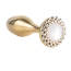 Анальная пробка Lockink Sevanda Pearl Rose-Shape Anal Plug, золотая - Фото №4