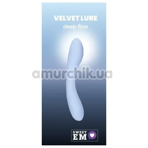 Вибратор для точки G Sweet Em Velvet Lure Deep Flow, голубой