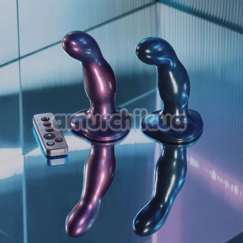 Вібратор для точки G Strap-On-Me Fingering & Vibrating Dildo M, фіолетовий