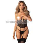 Корсет Obsessive Euphori, чорний - Фото №1
