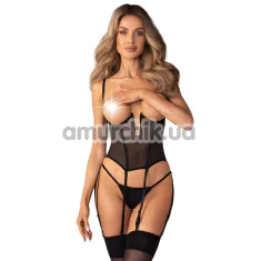 Корсет Obsessive Euphori, черный - Фото №1