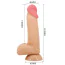 Фаллоимитатор Sliding Skin Lisle 8.1, телесный - Фото №6
