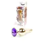 Анальна пробка з фіолетовим кристалом Exclusivity Jewellery Gold Plug Long, золота - Фото №7