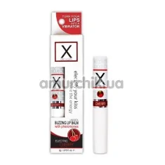 Бальзам для губ з феромонами і ефектом вібрації Sensuva X On The Lips Cherry - вишня, 2 мл - Фото №1