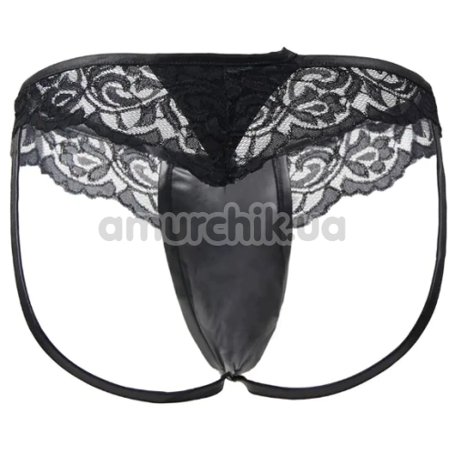 Трусы мужские Star Night Lace & Leather Men's Briefs, черные