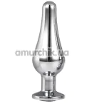 Анальна пробка з прозорим кристалом Gleaming Love Small Pleasure Plug, срібна - Фото №1