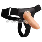 Полый страпон Hi-Basic 7.5 Comfortable Elastic Straps, телесный - Фото №1