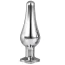 Анальна пробка з прозорим кристалом Gleaming Love Small Pleasure Plug, срібна - Фото №1