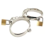 Фиксаторы для ног DS Fetish Metal Ankle Cuffs With Locks, серебряные - Фото №2