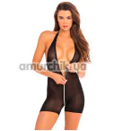 Боді Hot Short Zip Bodysuit, чорне - Фото №1