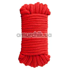Веревка Guilty Pleasure BDSM Bondage Rope 10m, красная - Фото №1