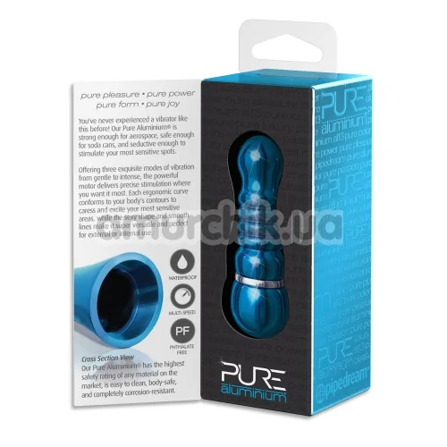 Вибратор Pure Aluminium Small, голубой