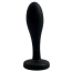 Анальная пробка с прозрачным кристаллом Alume Silicone Balloon Plug M, черная - Фото №2