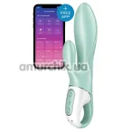 Вибратор Satisfyer Air Pump Bunny 5+, бирюзовый - Фото №1