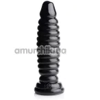 Анальна пробка Master Cock Obsession Ribbed Anal Plug, чорна - Фото №1