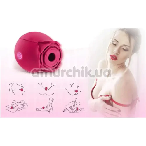Симулятор орального секса для женщин с вибрацией Boss Series Flirting Partner, красный