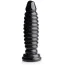 Анальна пробка Master Cock Obsession Ribbed Anal Plug, чорна - Фото №1