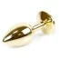 Анальна пробка з червоним кристалом Exclusivity Jewellery Gold Plug, золота - Фото №2