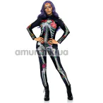 Комбинезон Leg Avenue Floral Skeleton Catsuit, черный - Фото №1