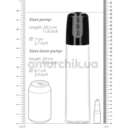Вакуумна помпа Pumped Automatic Cyber Pump, прозора