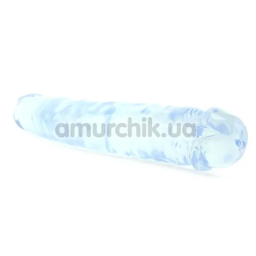 Двокінцевий фалоімітатор Basix Rubber Works 12 Double Dong, прозорий