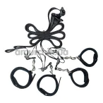 Фиксаторы для рук и ног Punishment 5-Piece Bed Restraints, черные - Фото №1