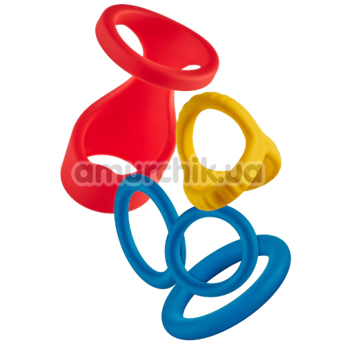 Набір з 5 ерекційних кілець Love Signal Long Play Love Set, різнокольоровий - Фото №1