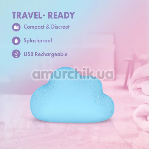 Клиторальный вибратор Play With Me Cuddle Cloud, голубой