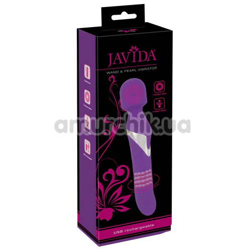 Универсальный массажер Javida Wand & Pearl Vibrator, фиолетовый