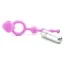 Віброкільце з анальним стимулятором L'Amour Premium Silicone Beaded Vibro Ring, рожеве - Фото №4