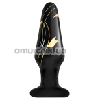 Анальна пробка Secret Kisses 4 Handblown Glass Plug With Slim Shaft and Flared Base, чорна - Фото №1