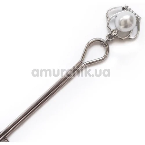 Затискач для клітора Art of Sex Clit Clamp Royal Pearls, срібний