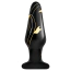 Анальна пробка Secret Kisses 4 Handblown Glass Plug With Slim Shaft and Flared Base, чорна - Фото №1