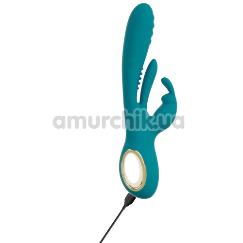 Вибратор Sweet Smile Rabbit Vibrator With Thrust Function And G-Spot Stimulation, бирюзовый