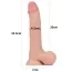 Фаллоимитатор LoveToy Sliding-Skin Dong Whole Testicle 9.5, телесный - Фото №9