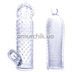 Набор насадок на пенис Ice Crystals Collection Stretchy Touch Seductive Tickler Sleeve, прозрачный - Фото №1